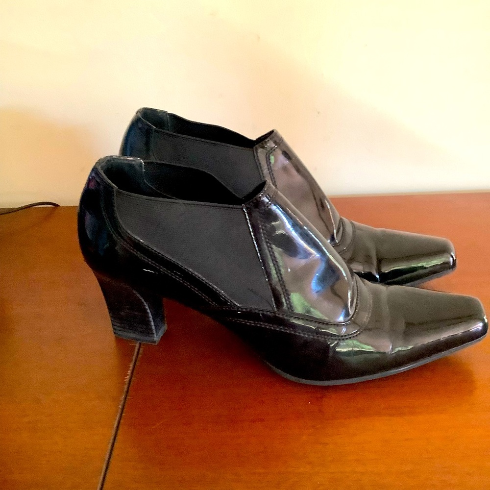 FRANCO SARTO Black Patent Boots